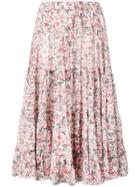 Isabel Marant Étoile Frilled Printed Skirt - Neutrals