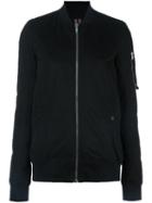 Rick Owens Drkshdw 'flight' Bomber Jacket, Women's, Size: Large, Black, Cotton/polyester/polyamide