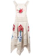 Oscar De La Renta Embroidered Details Dress - Neutrals