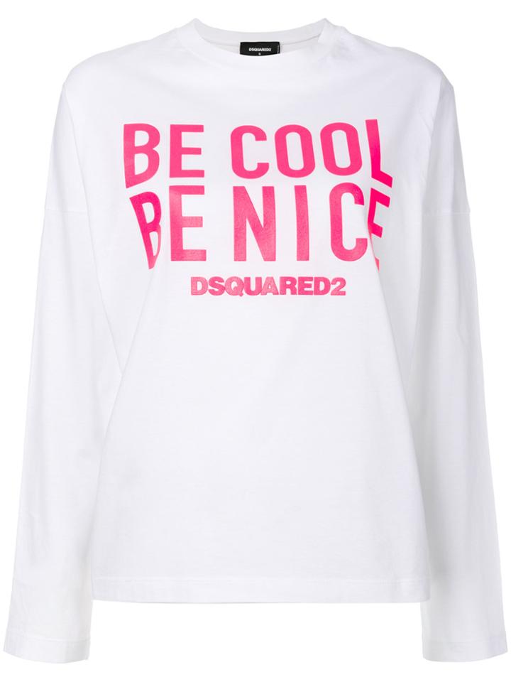 Dsquared2 Be Cool Be Nice Jumper - White