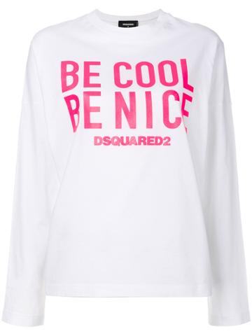 Dsquared2 Be Cool Be Nice Jumper - White