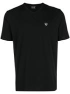 Ea7 Emporio Armani Logo Plaque T-shirt - Black