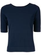 Des Prés Short-sleeved Knitted Top - Blue