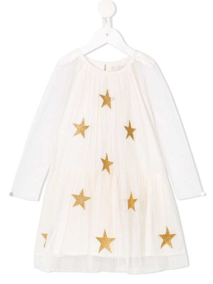Stella Mccartney Kids 'misty' Tulle Party Dress, Toddler Girl's, Size: 4 Yrs, White