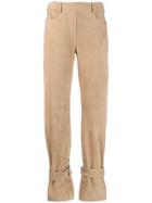 Neil Barrett Suede Trousers - Neutrals