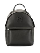 Furla Favola Logo Patch Backpack - Black