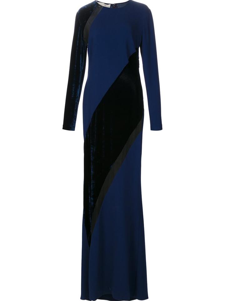 Stella Mccartney 'antoinette' Diagonal Cut Dress, Women's, Size: 42, Blue, Silk/viscose