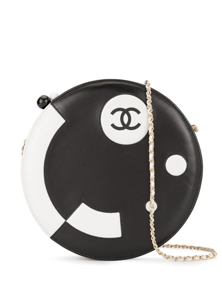 Chanel Vintage Cc Round Shoulder Bag - Black
