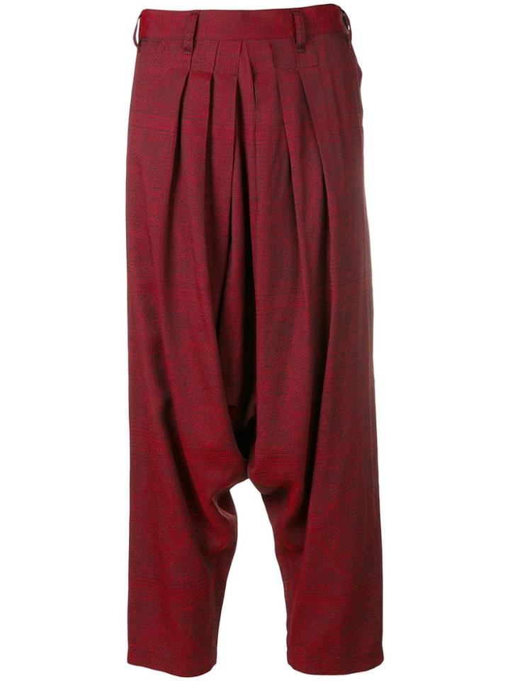 Yohji Yamamoto Vintage Y's Drop Crotch Trousers - Red