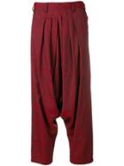 Yohji Yamamoto Vintage Y's Drop Crotch Trousers - Red