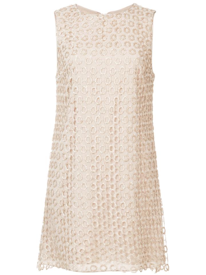Alice+olivia Sleeveless Shift Dress - Nude & Neutrals