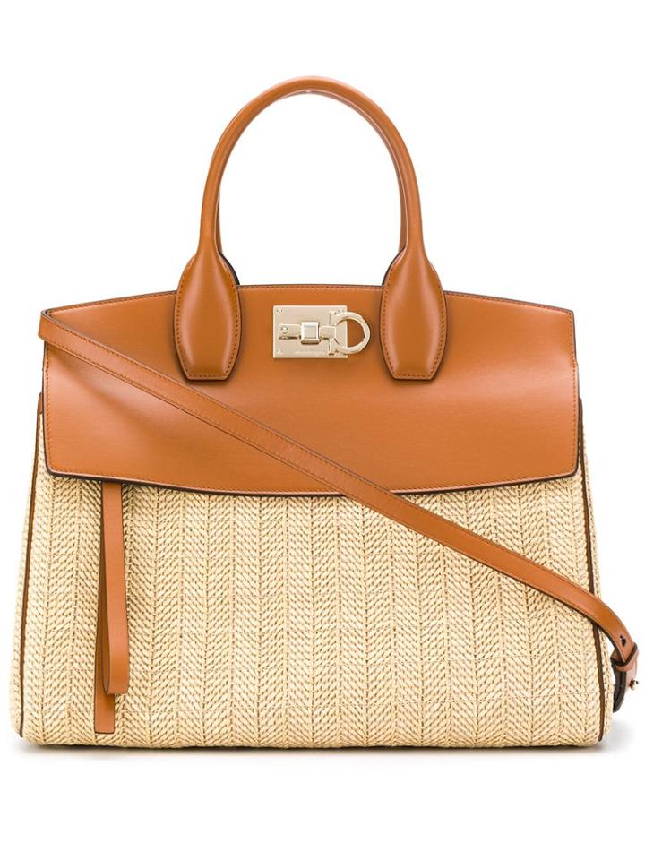 Salvatore Ferragamo Studio Bag - Neutrals