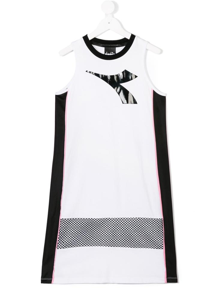 Diadora Junior Logo Tennis Dress - White