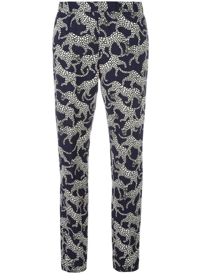 Dries Van Noten Leopard Print Trousers, Women's, Size: 36, Black, Spandex/elastane/viscose