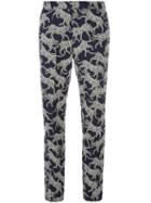 Dries Van Noten Leopard Print Trousers, Women's, Size: 36, Black, Spandex/elastane/viscose