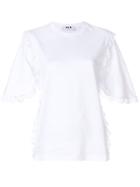 Msgm Lace Trim T-shirt - White
