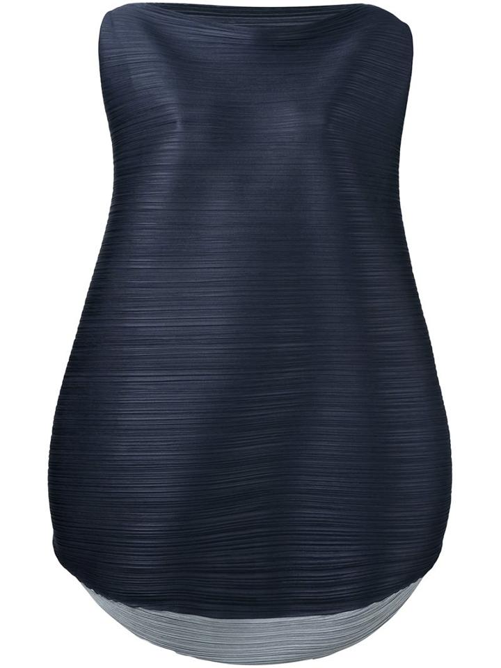 Pleats Please By Issey Miyake Crepe Oversized Top