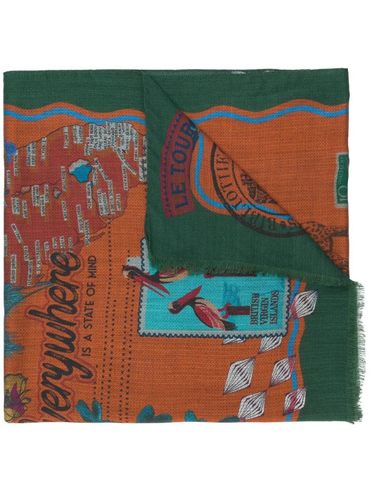 Etro New Bohemian Traveller Scarf - Green