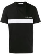 Givenchy Stripe And Logo T-shirt - Black