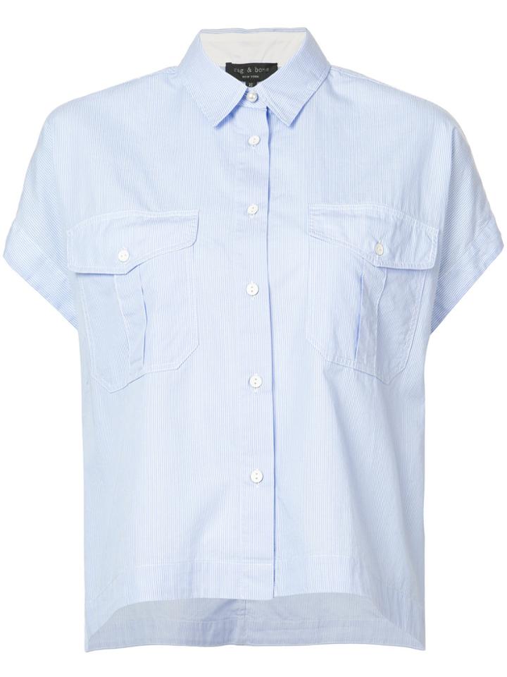 Rag & Bone Pearson Striped Shirt - Blue