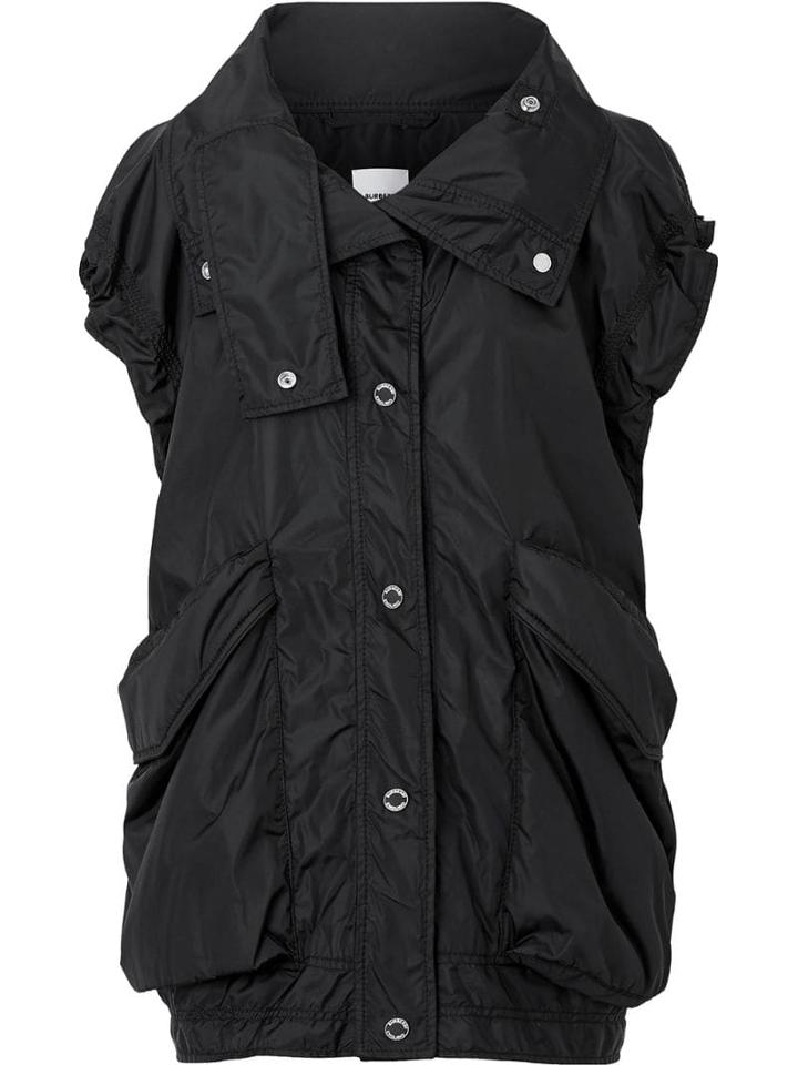 Burberry Lightweight Nylon Funnel-neck Gilet - Black