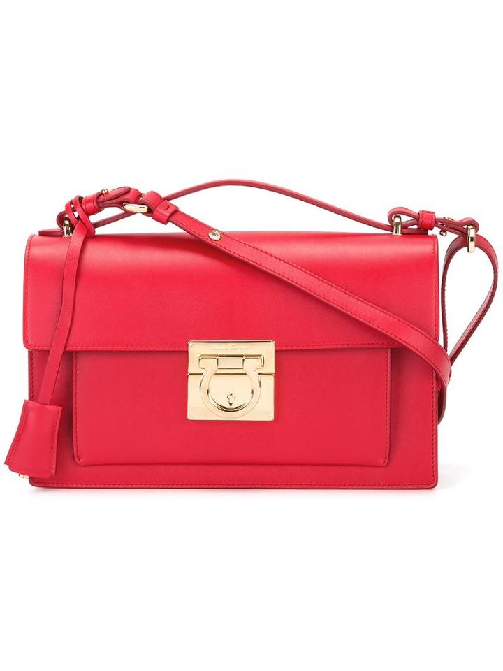 Salvatore Ferragamo Aileen Crossbody Bag, Women's, Red, Calf Leather