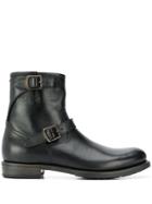 Project Twlv Double Buckle Ankle Boots - Black