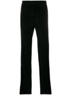 Les Hommes Corduroy Straight Leg Trousers - Black