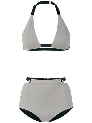 Jean Yu Halterneck Bikini Set - Nude & Neutrals