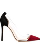 Gianvito Rossi Plexi Pumps, Women's, Size: 39, Black, Suede/leather/plastic