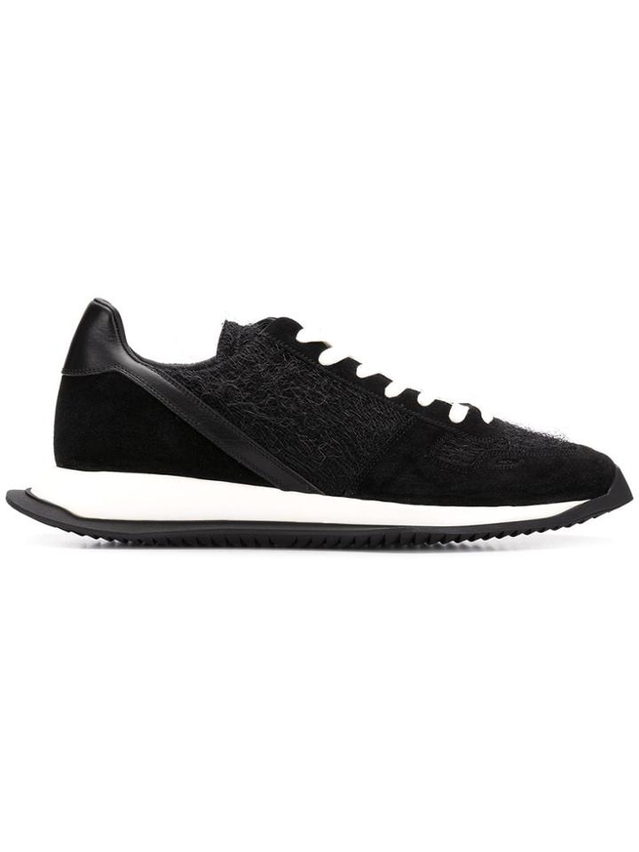 Rick Owens Panelled Low-top Sneakers - Black