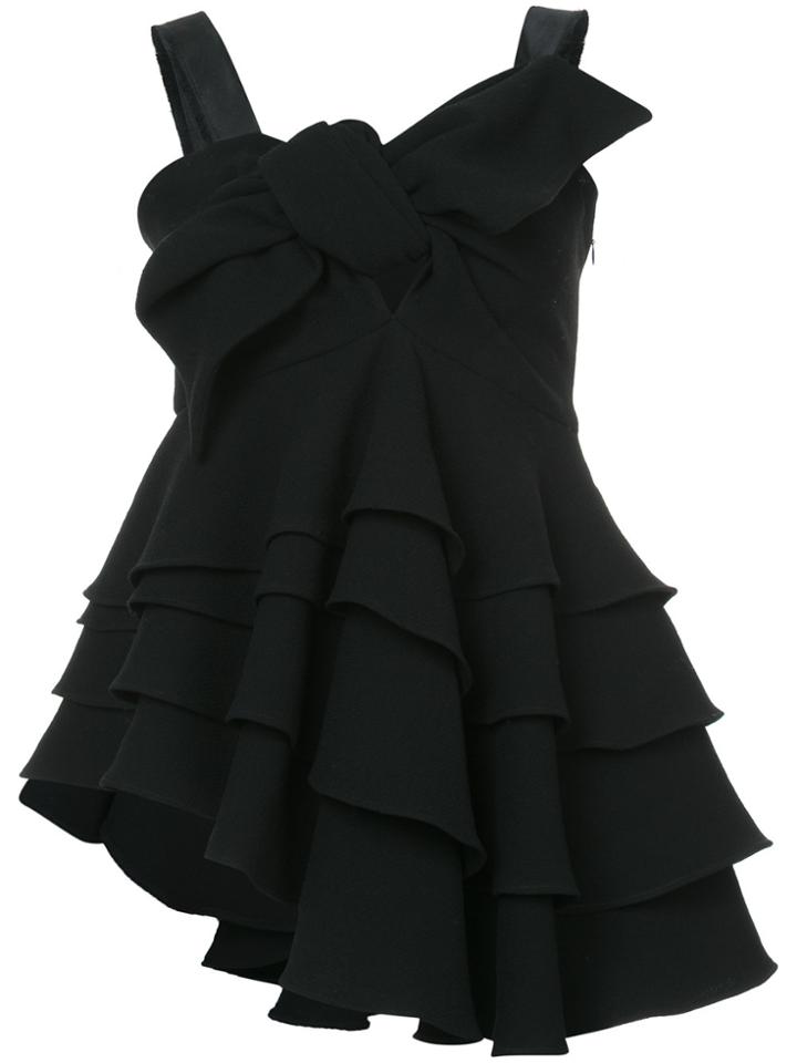 Leal Daccarett Layered Asymmetric Blouse - Black