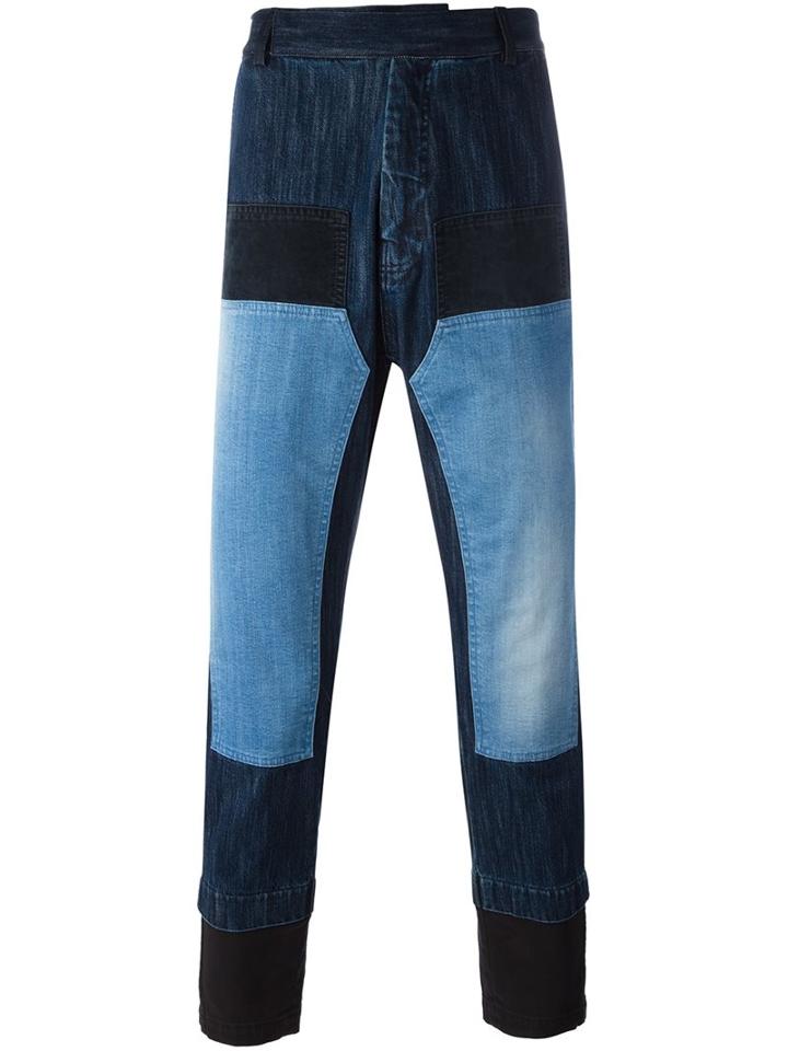 Antonio Marras Patchwork Jeans, Men's, Size: 46, Blue, Cotton