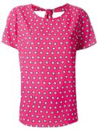 P.a.r.o.s.h. Geometric Print Top, Women's, Size: Large, Pink/purple, Polyester/spandex/elastane