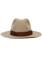 Borsalino Strap Detail Fedora Hat, Men's, Size: 59, Brown, Beaver Fur