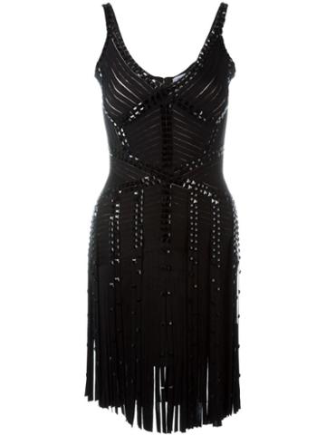 Hervé Léger Rayon Dress, Women's, Size: Xs, Black, Rayon/nylon/spandex/elastane/spandex/elastane
