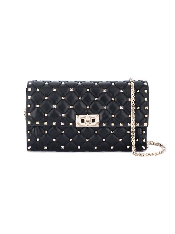 Valentino Black Rockstud Spike Cross Body Bag