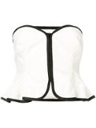 Mara Hoffman Peplum Corset Top - Neutrals