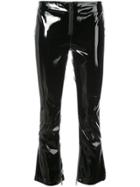 Rta Luella Vinyl Cropped Trousers - Black
