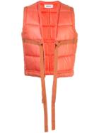 Ambush Cropped Puffer Vest - Orange