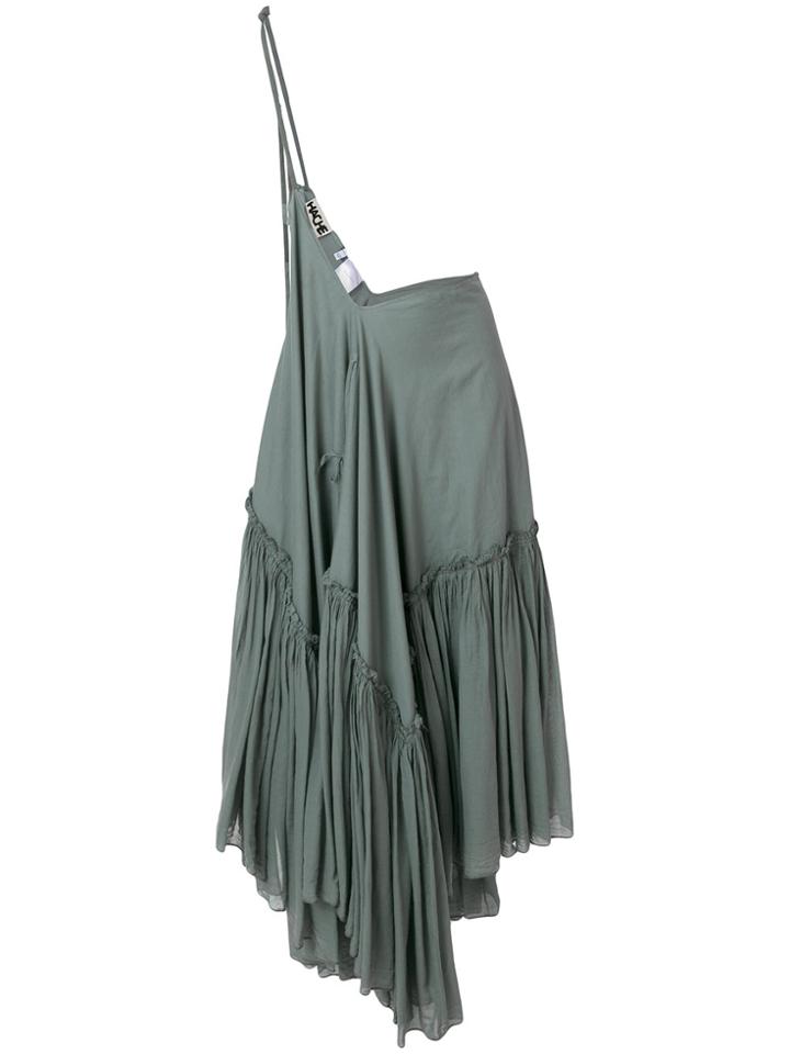 Hache Flared Maxi Skirt - Grey