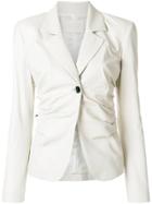 Drome Gathered Side Blazer - White