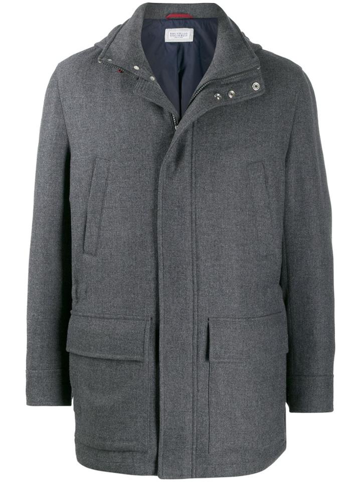 Brunello Cucinelli Hooded Coat - Grey