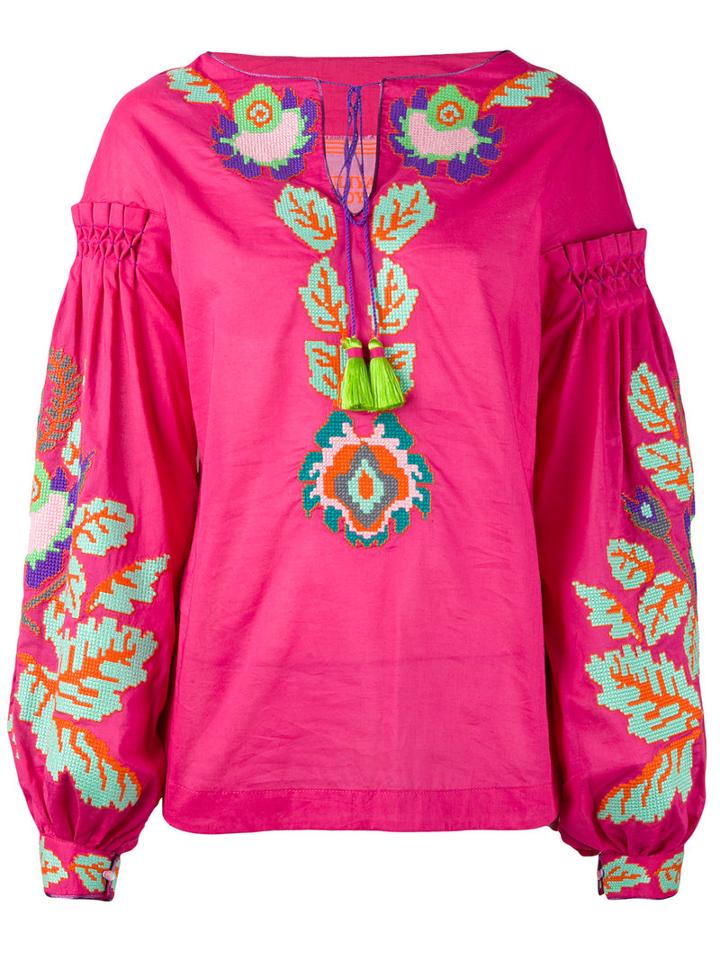 Yuliya Magdych - Edentree Huge Blouse - Women - Cotton - L, Pink/purple, Cotton