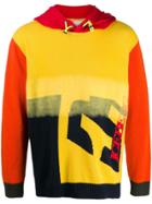 Iceberg Colour Block Hooded Jumper - Red