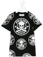 Philipp Plein Kids - Skull And Crossbones T-shirt - Kids - Cotton - 4 Yrs, Black