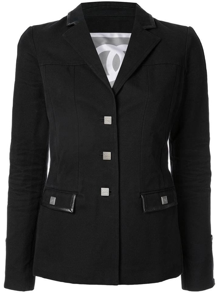 Chanel Vintage Button-embellished Blazer - Black