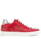 Zadig & Voltaire Embellished Lace-up Sneakers - Red