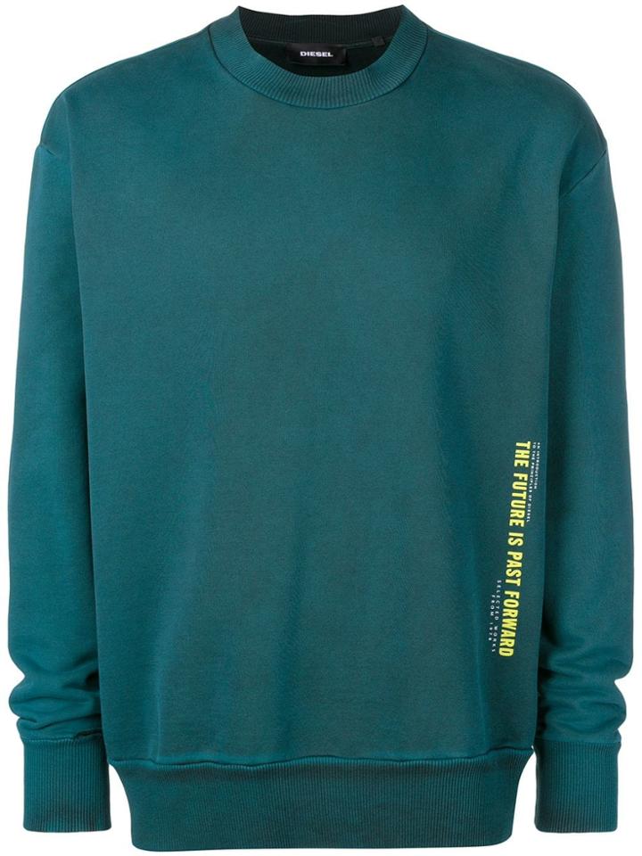 Diesel Panelled Sweatshirt - Green