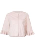 Drome Buttoned Bolero Jacket - Pink & Purple